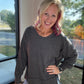 Charcoal Two-Tone Waffle Top