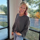 Charcoal Two-Tone Waffle Top