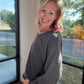 Charcoal Two-Tone Waffle Top
