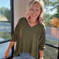 Fall Favorite Pocket Tee- Olive