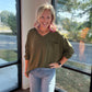 Fall Favorite Pocket Tee- Olive