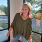 Fall Favorite Pocket Tee- Olive