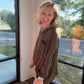 Fall Favorite Pocket Tee- Chocolate