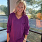 Fall Favorite Pocket Tee- Plum
