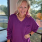 Fall Favorite Pocket Tee- Plum