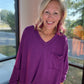 Fall Favorite Pocket Tee- Plum
