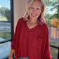 Fall Favorite Pocket Tee- Garnet