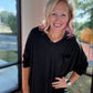 Fall Favorite Pocket Tee- Black