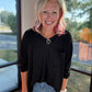Fall Favorite Pocket Tee- Black