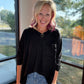 Fall Favorite Pocket Tee- Black