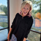 Fall Favorite Pocket Tee- Black