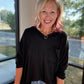 Fall Favorite Pocket Tee- Black