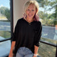 Fall Favorite Pocket Tee- Black