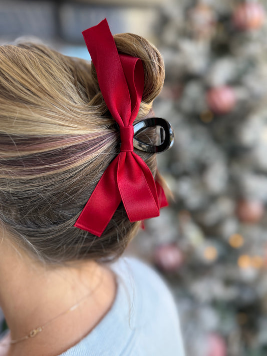 Red Bow Clip