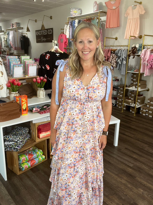 Lavender Petals Maxi Dress