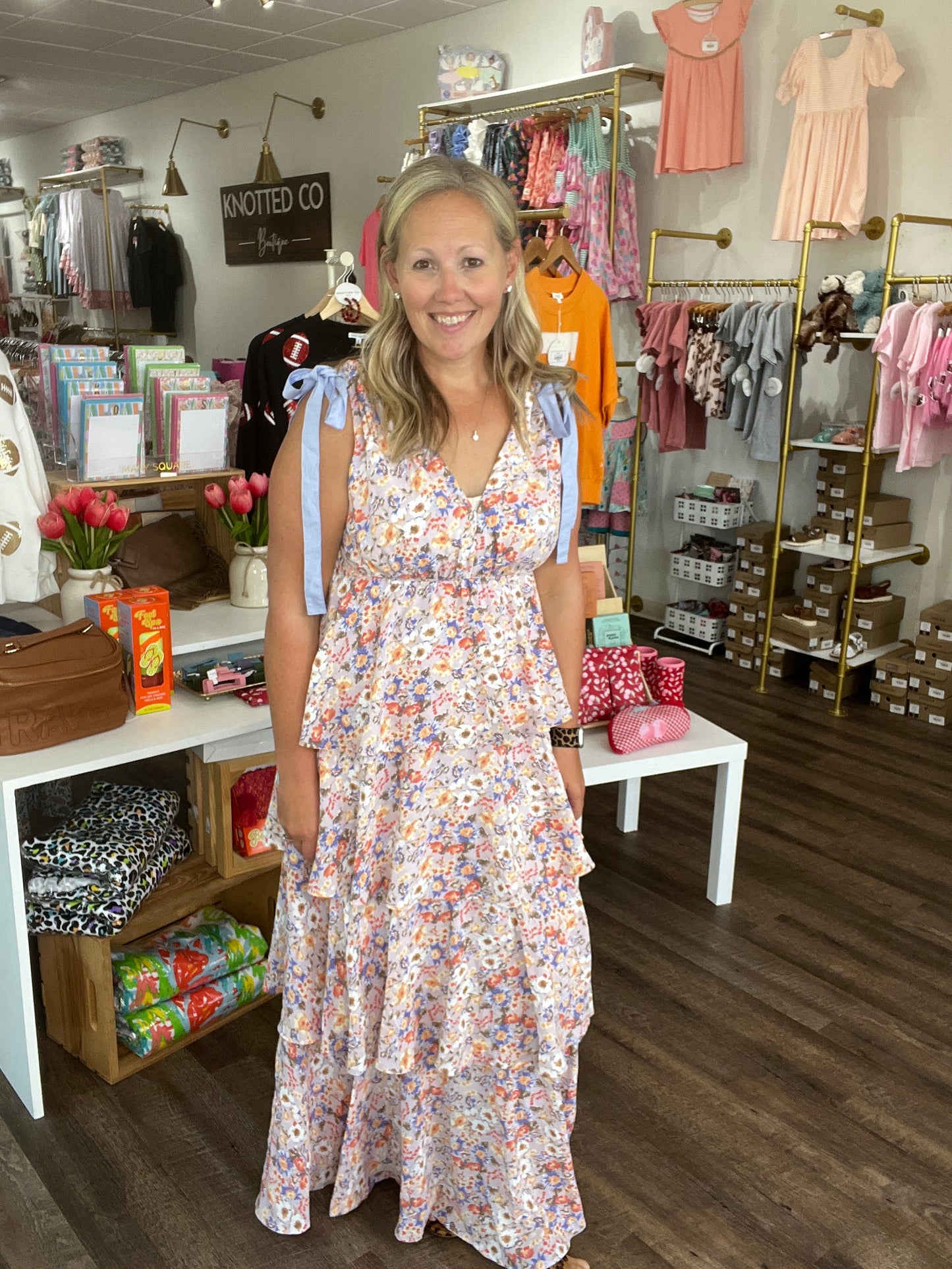 Lavender Petals Maxi Dress