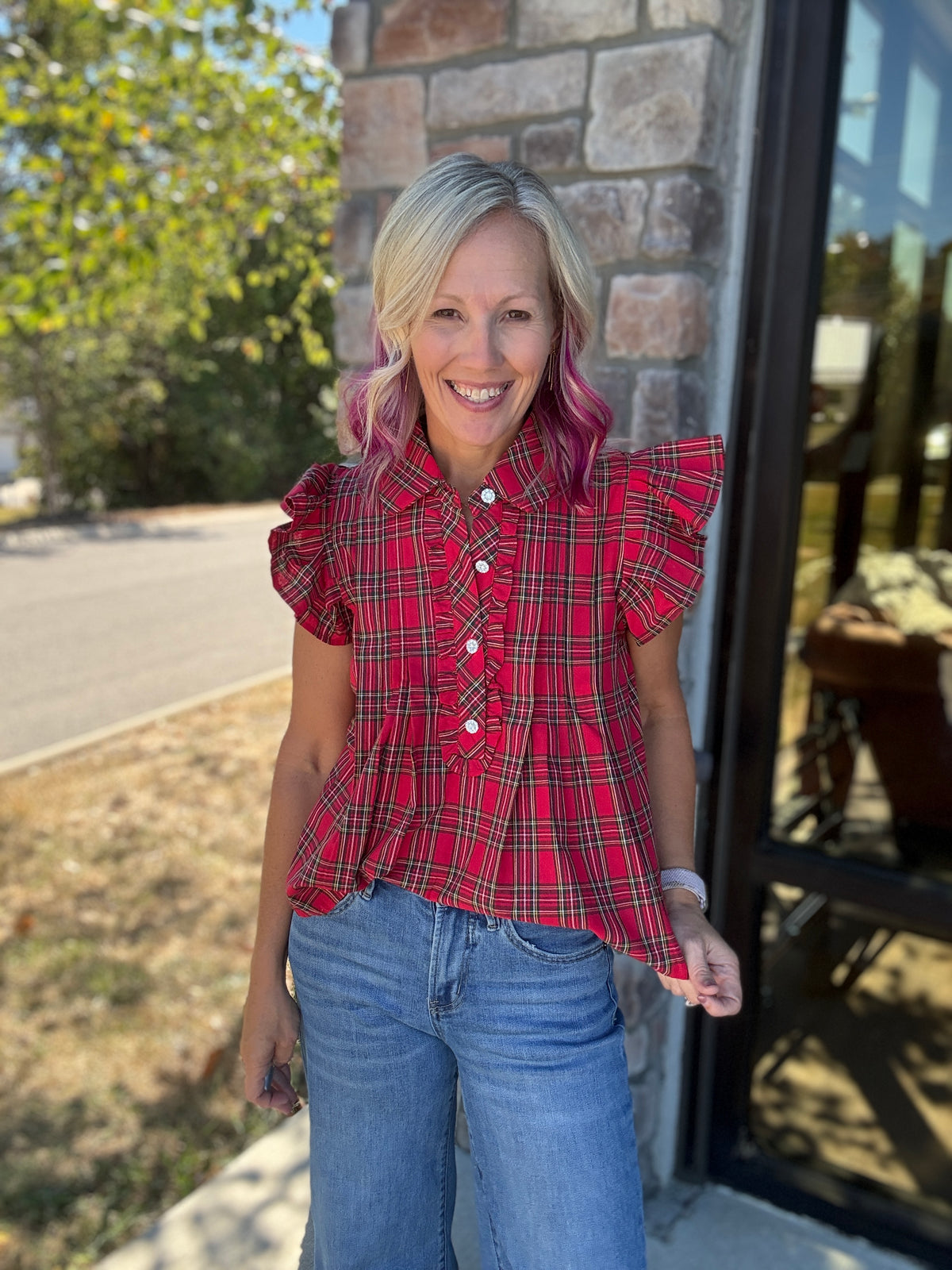 All Dressed Up Top- Red