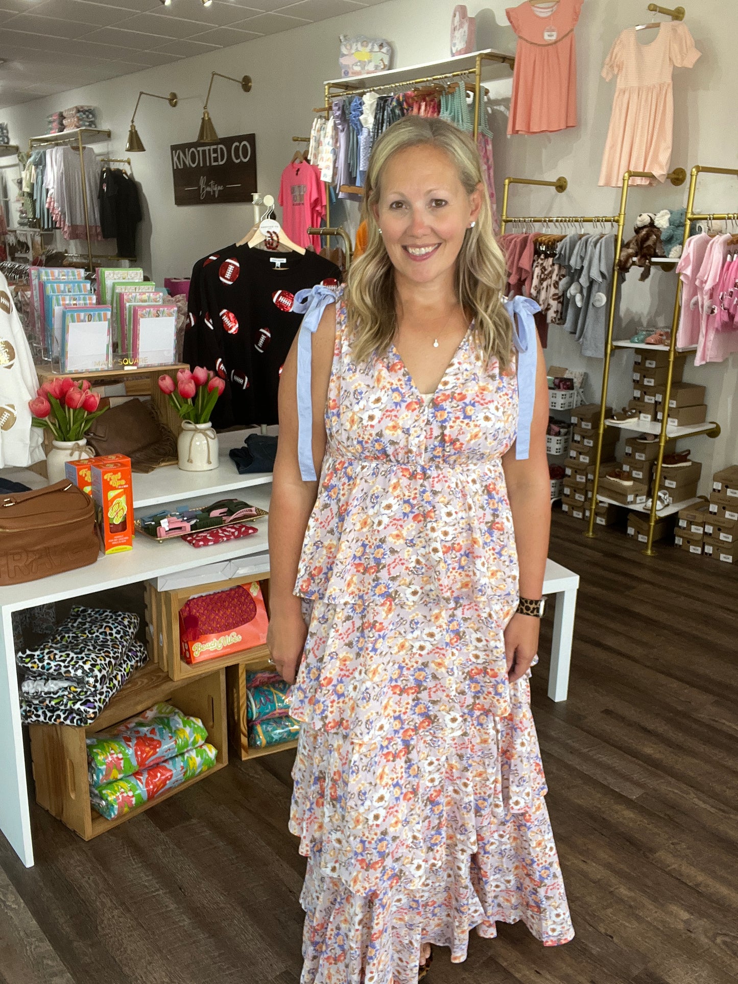 Lavender Petals Maxi Dress