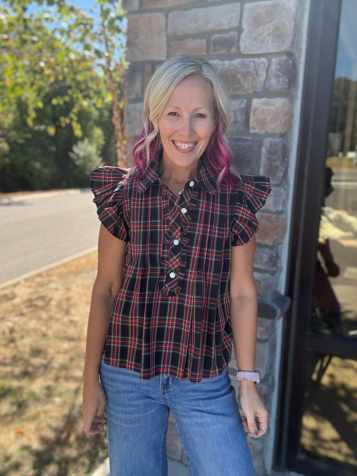 All Dressed Up Top- Navy