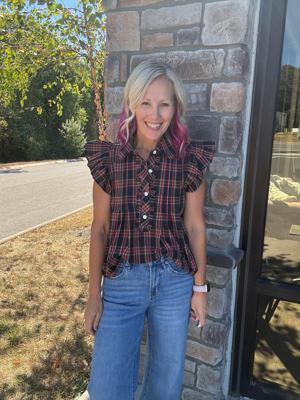 All Dressed Up Top- Navy