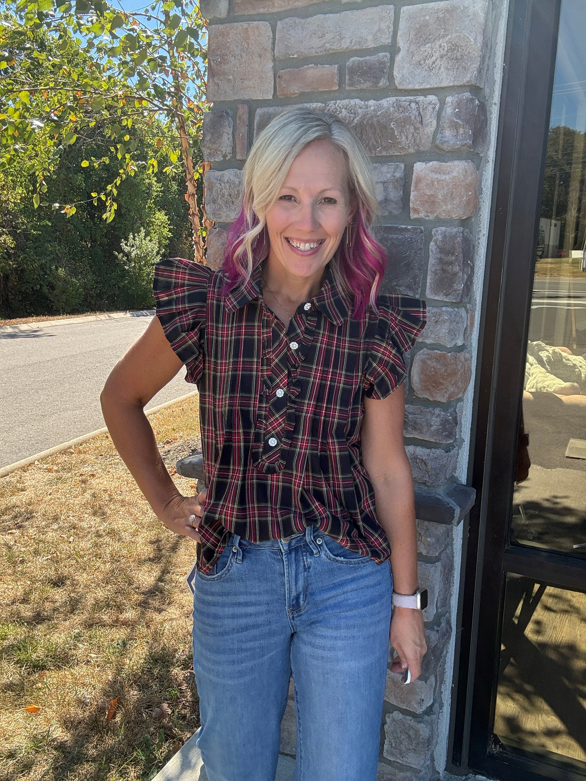 All Dressed Up Top- Navy
