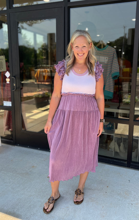 Carleigh Dress- Mauve