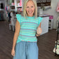 Chambray Scalloped Shorts-Light