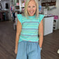 Chambray Scalloped Shorts-Light