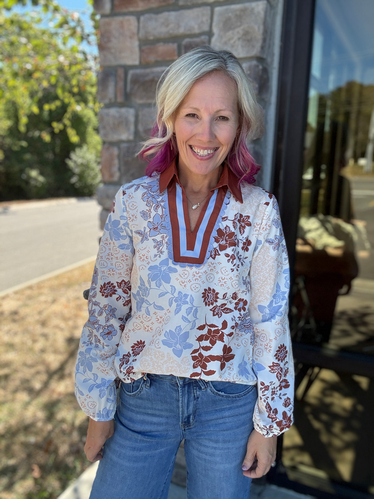 Blue Me Away Top