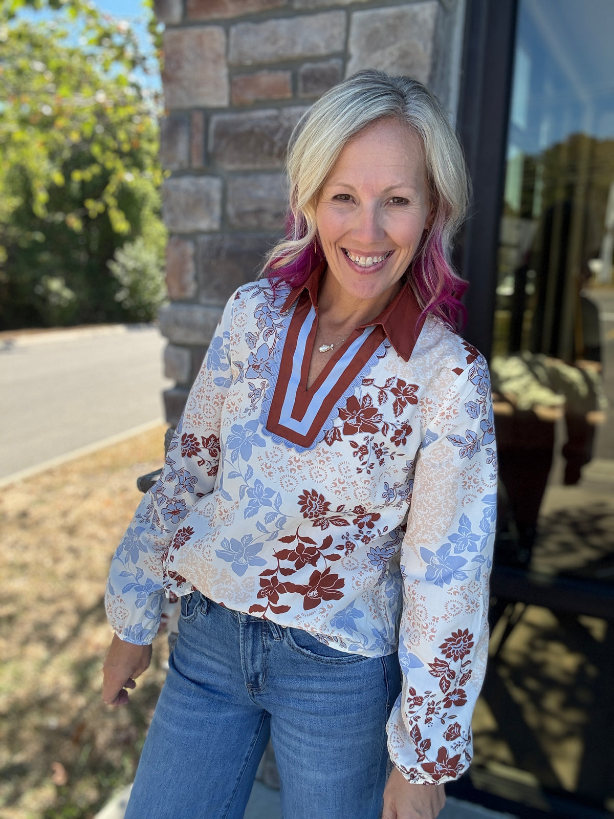 Blue Me Away Top