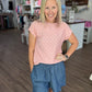 Chambray Scalloped Shorts-Dark