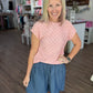 Chambray Scalloped Shorts-Dark