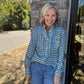 Ruffled in Plaid Top