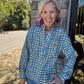 Ruffled in Plaid Top