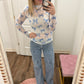 Bow Mesh Top- Blue