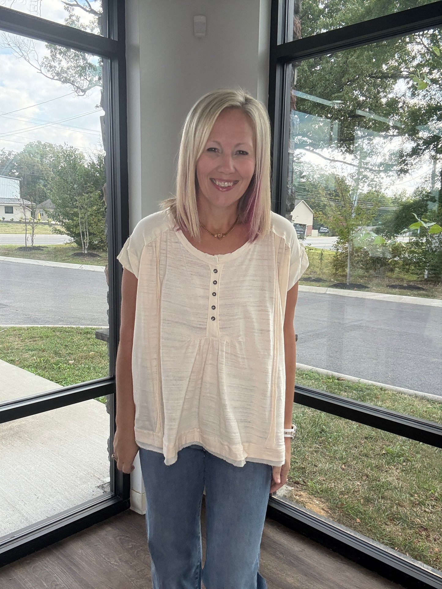 The Willow Top- Cream