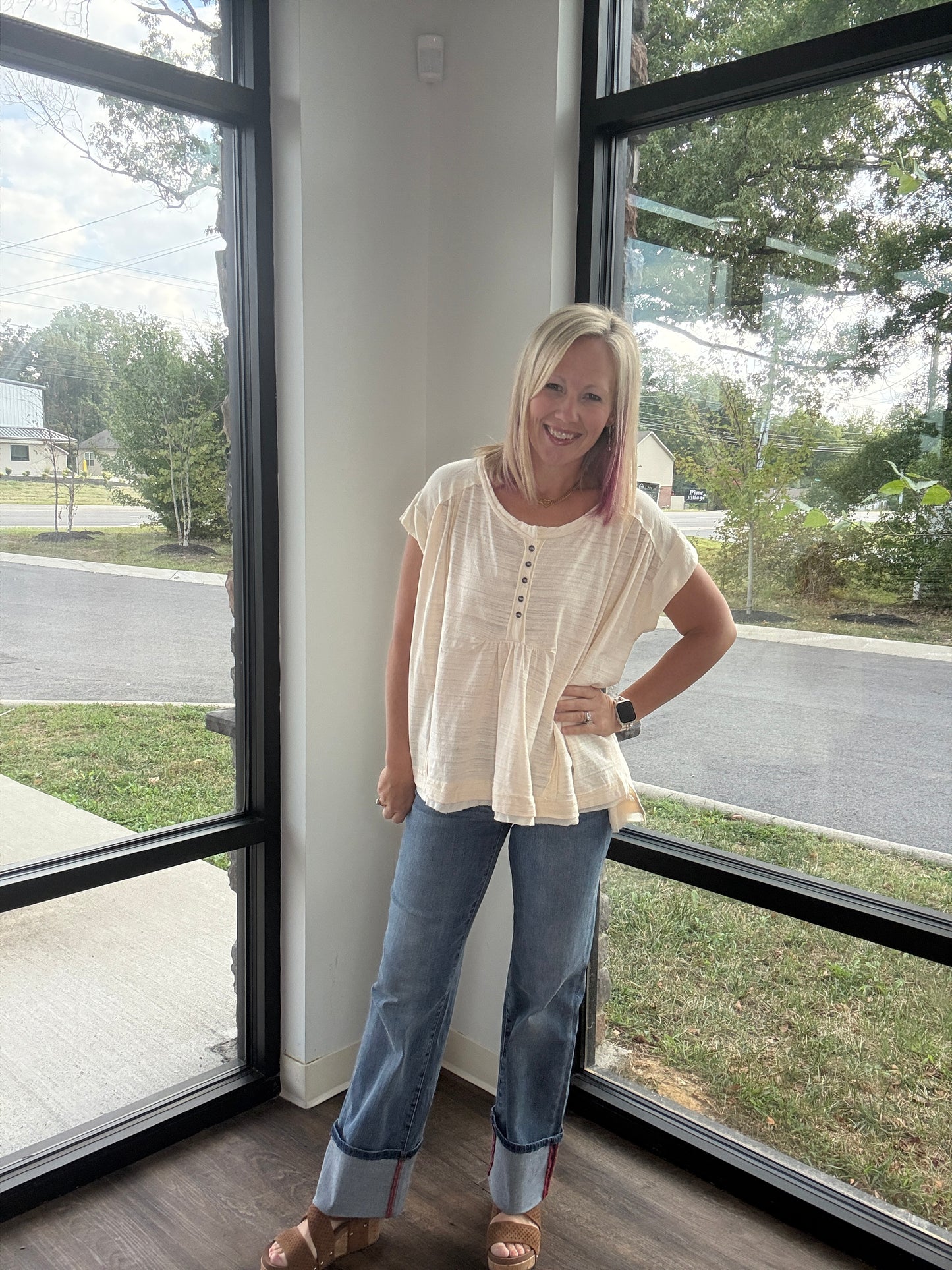 The Willow Top- Cream