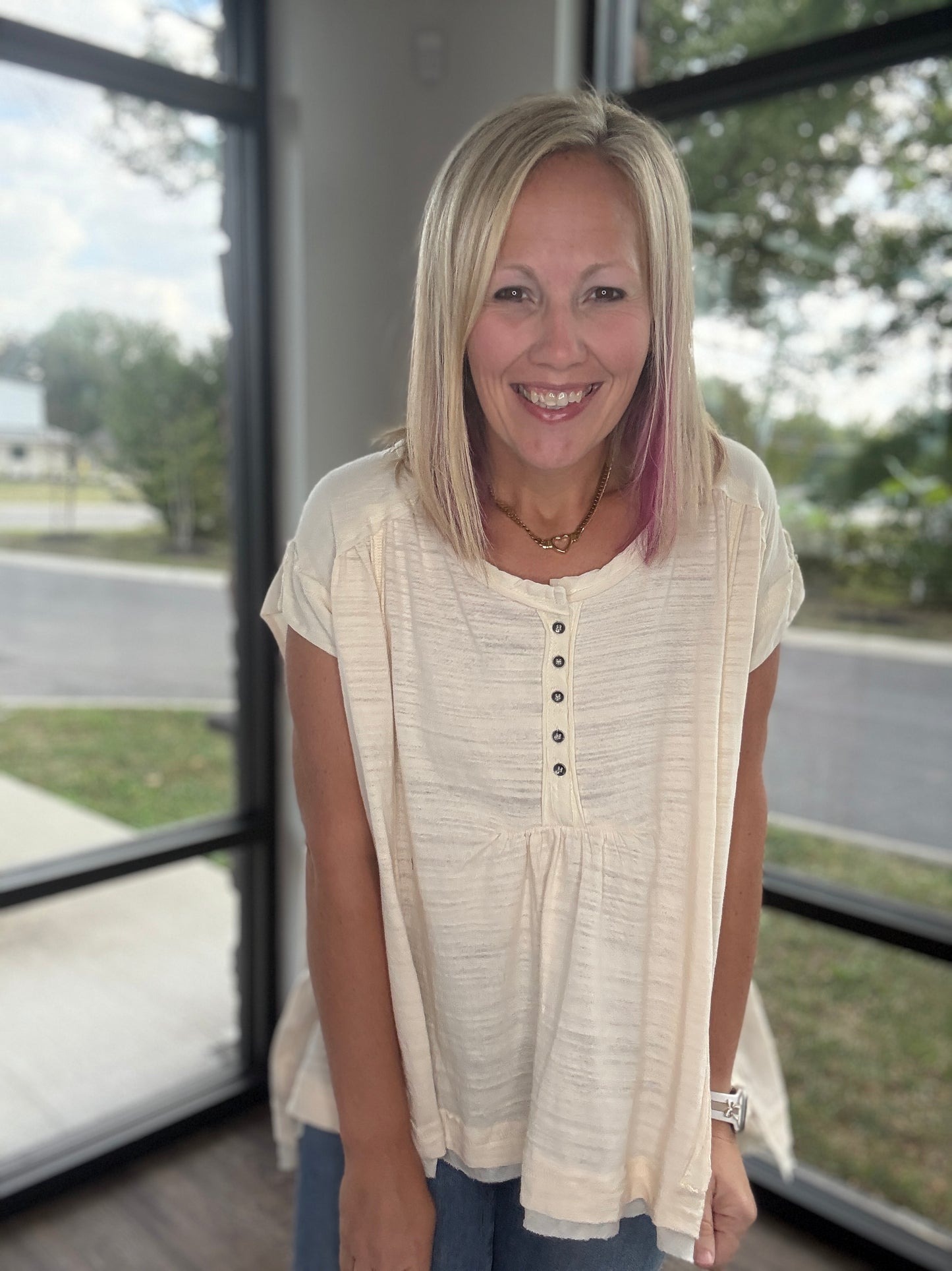 The Willow Top- Cream
