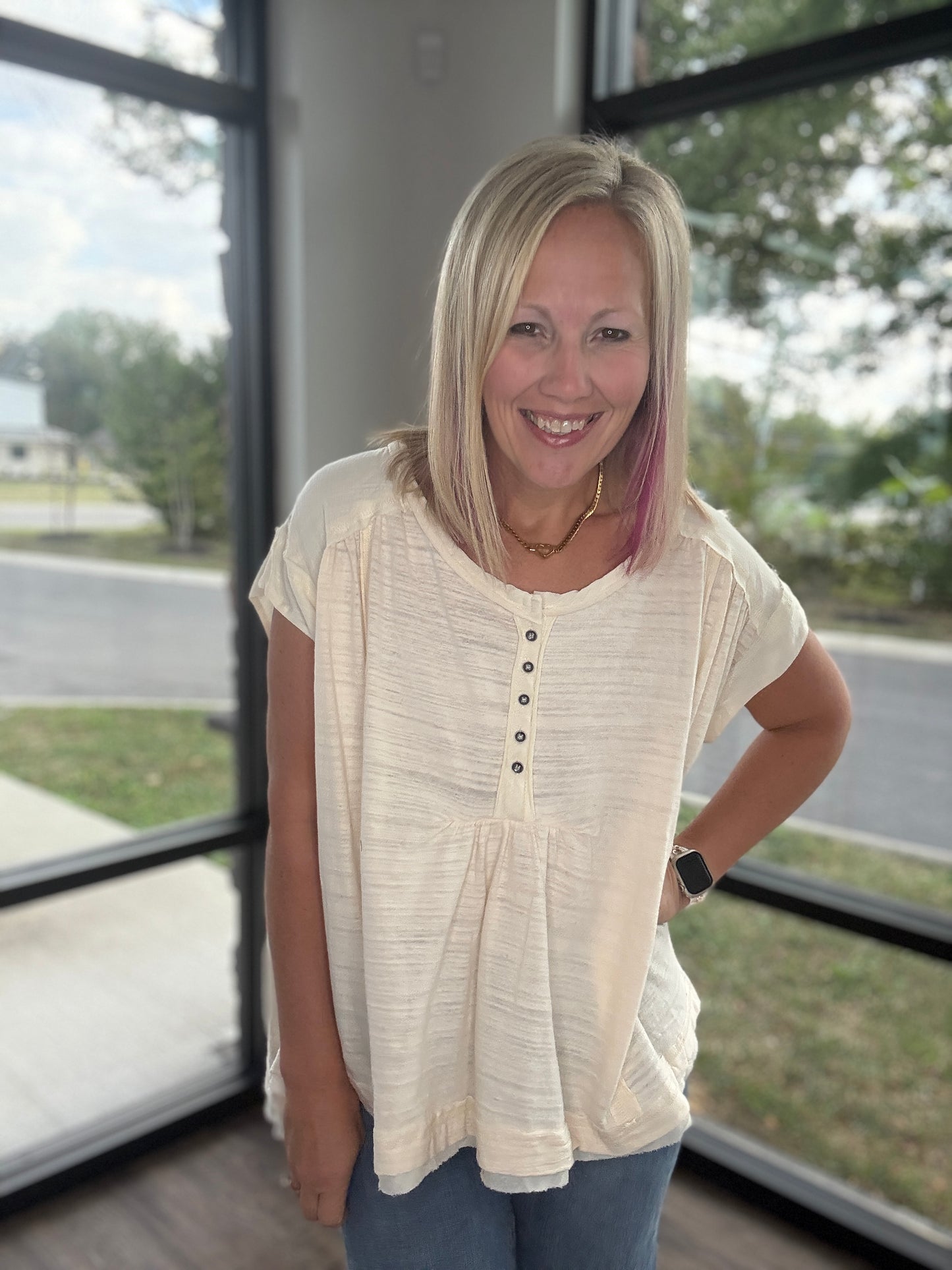 The Willow Top- Cream