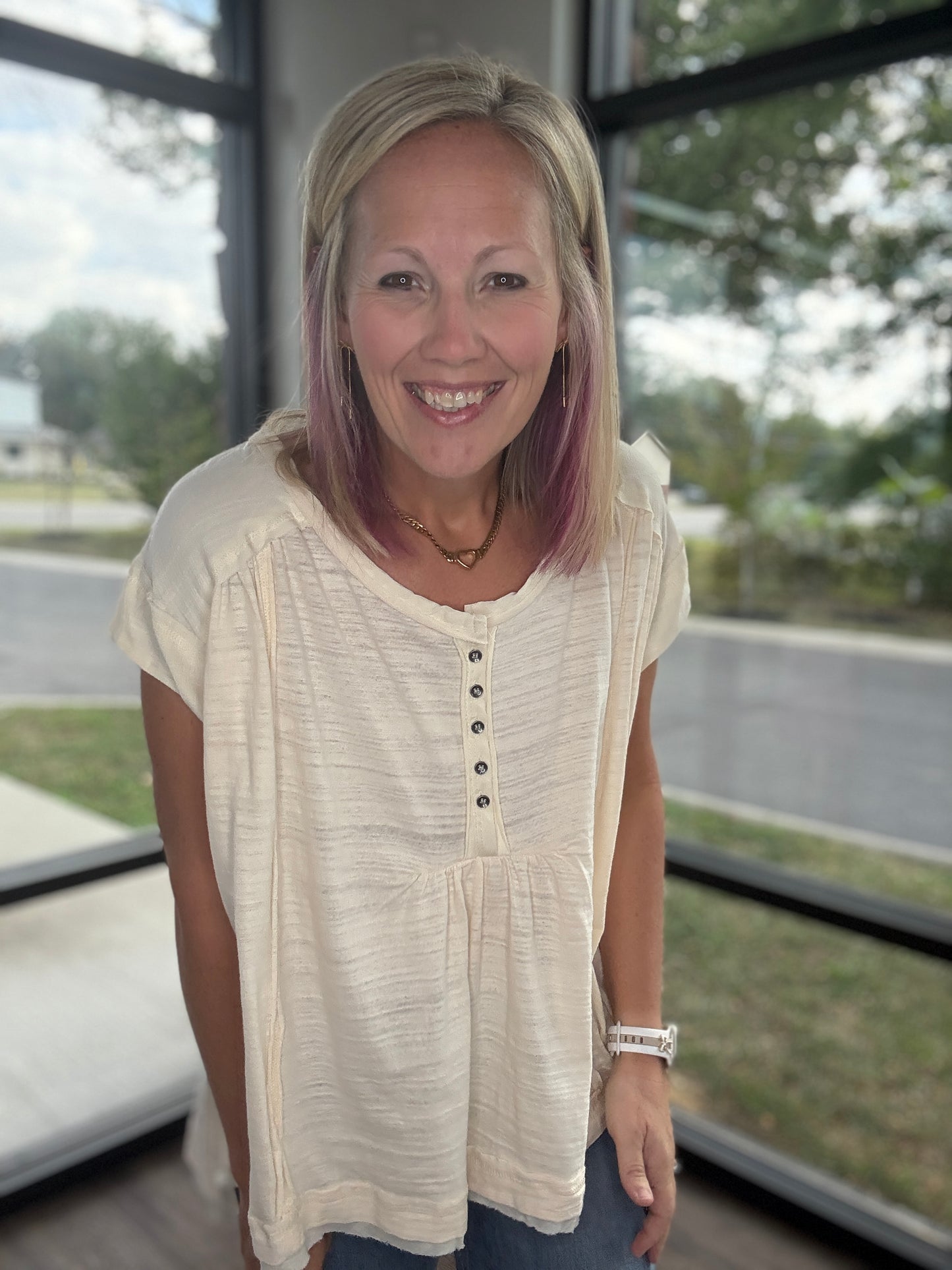 The Willow Top- Cream