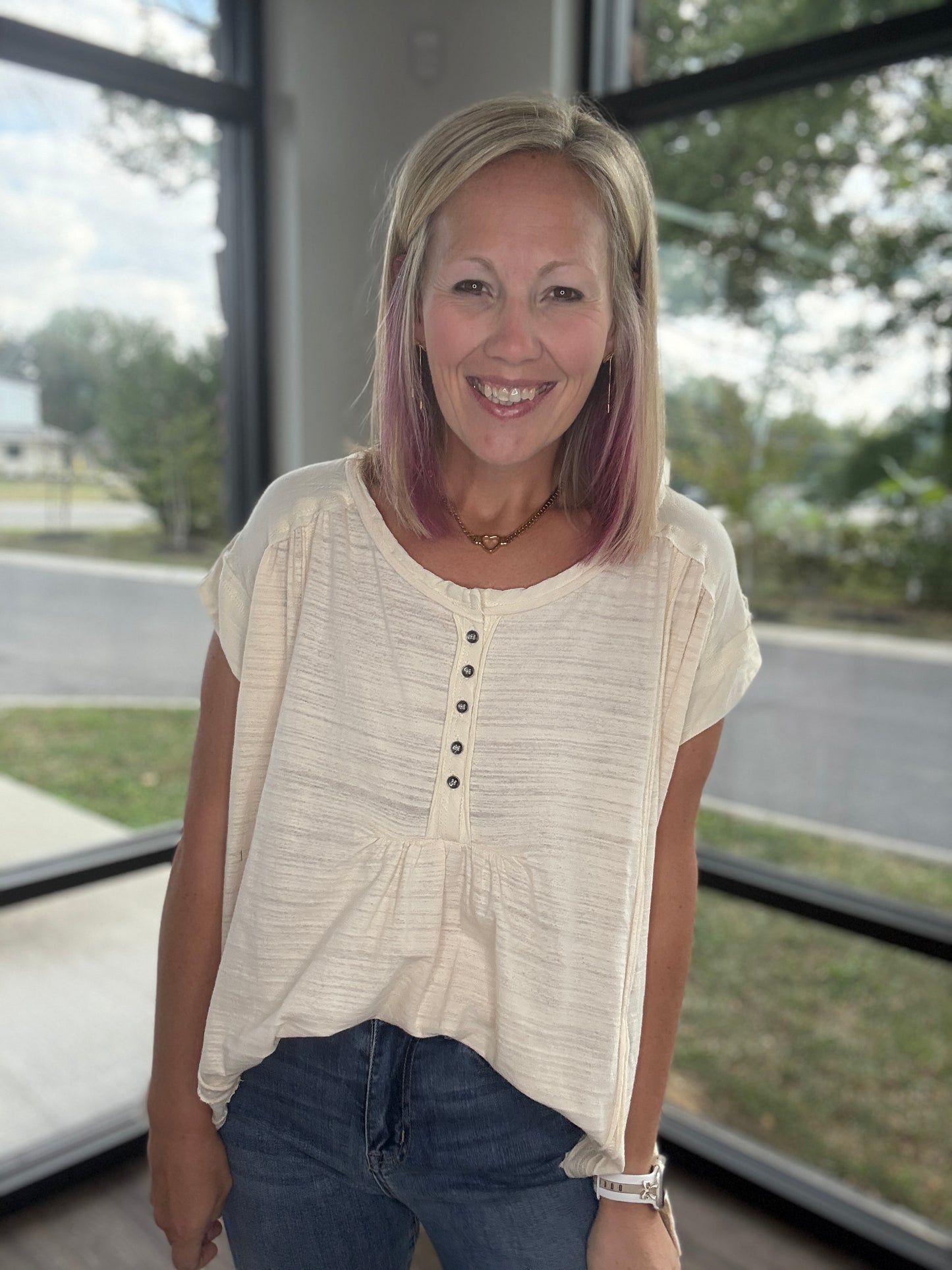 The Willow Top- Cream