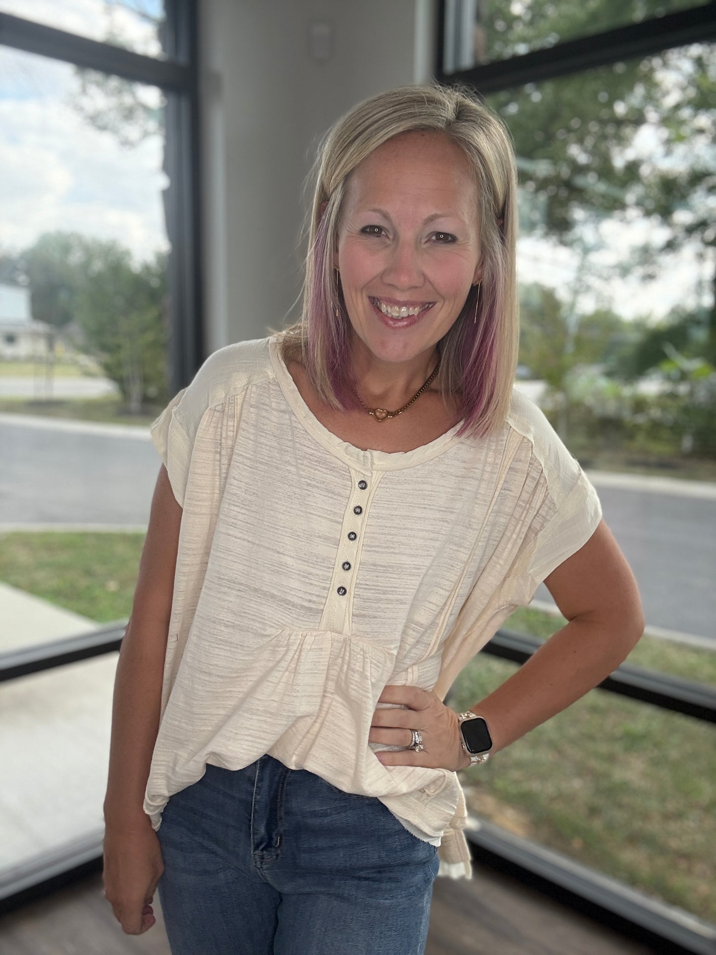 The Willow Top- Cream