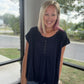 The Willow Top- Navy