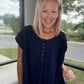 The Willow Top- Navy