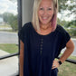 The Willow Top- Navy