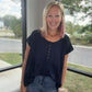 The Willow Top- Navy