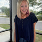 The Willow Top- Navy