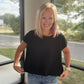 Breezy Back Tee- Black