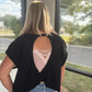 Breezy Back Tee- Black