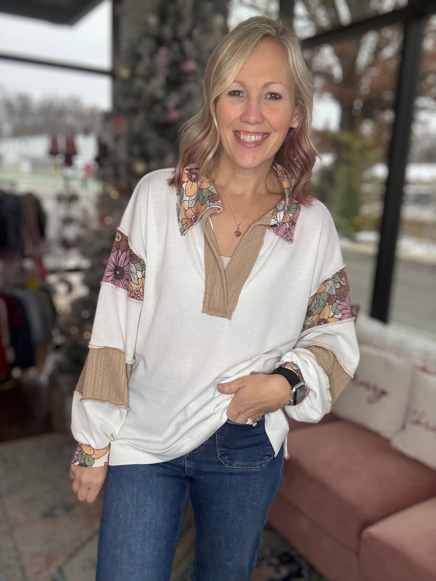 Boho Floral Top